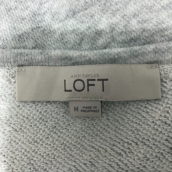 LOFT French Terry Mixed Media Crewneck Top - M - Picture 6 of 8